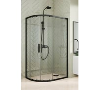 Душевой уголок GuteWetter GWMPKB018RB 95x90x200 см, цвет фурнитуры черный матовый, цвет стекла бесцветный, стекло закаленное 6 мм, открывание двери левое / правое 4698031922925