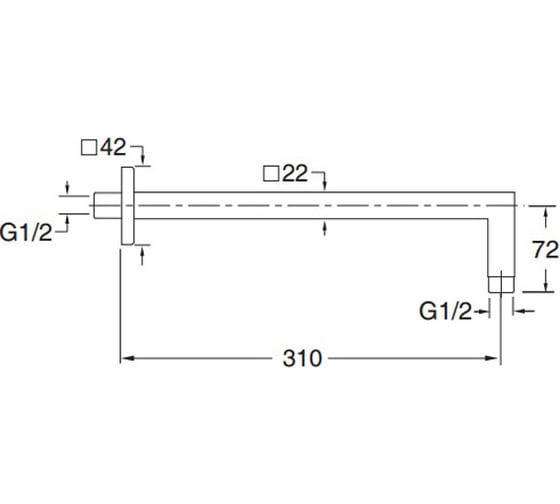 Держатель для душа CRISTINA SANDWICH PD41051