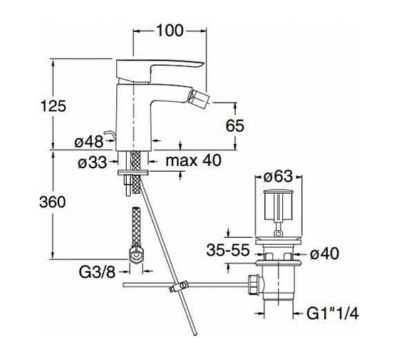 Смеситель для биде CRISTINA NEW DAY ND32151
