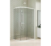 Душевой уголок GuteWetter GWMPKB018RB 125x110x200 см, цвет фурнитуры белый матовый, цвет стекла бесцветный, стекло закаленное 6 мм, открывание двери левое / правое 4698032689599