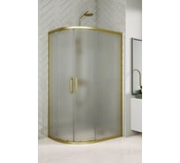 Душевой уголок GuteWetter GWMPKB018RB 95x80x200 см, цвет фурнитуры бронзовый, цвет стекла матовый, стекло закаленное 6 мм, открывание двери левое / правое 4698032688073
