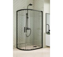 Душевой уголок GuteWetter GWMPKB018RB 130x85x200 см, цвет фурнитуры черный матовый, цвет стекла бесцветный, стекло закаленное 6 мм, открывание двери левое / правое 4698031922918