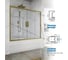 Шторка на ванну GuteWetter GWMPKB019P4 250x150 см, цвет фурнитуры бронзовый, цвет стекла бесцветный, стекло закаленное 6 мм, открывание двери левое/правое 4698031293179 4