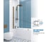 Шторка на ванну GuteWetter GWMPKB020P601N 85x148 см, цвет фурнитуры бронзовый, цвет стекла бесцветный, стекло закаленное 6 мм 4698032454296 4