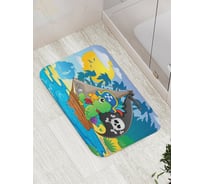Коврик противоскользящий JoyArty "Корабль попугая" для ванной, сауны, бассейна, bath_12042
