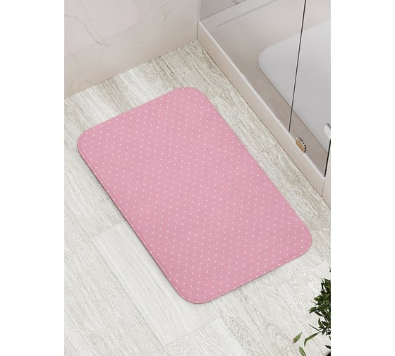Коврик противоскользящий JoyArty "Белый горошек" для ванной, сауны, бассейна, bath_148707 1