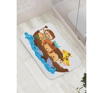 Коврик противоскользящий JoyArty "Ковчег пересекает море" для ванной, сауны, бассейна, bath_15358