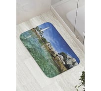 Коврик противоскользящий JoyArty "Маяк у прозрачной воды" для ванной, сауны, бассейна, bath_12357