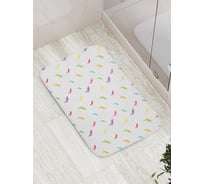 Коврик противоскользящий JoyArty "Стена попугаев" для ванной, сауны, бассейна, bath_12037