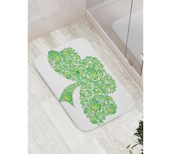 Коврик противоскользящий JoyArty "Дерево-клевер" для ванной, сауны, бассейна, bath_16878 1