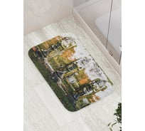 Коврик противоскользящий JoyArty "Каменные слуги" для ванной, сауны, бассейна, bath_16207