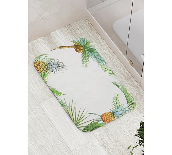 Коврик противоскользящий JoyArty "Тропические фрукты" для ванной, сауны, бассейна, bath_16780