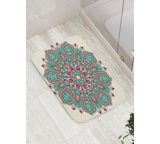 Коврик противоскользящий JoyArty "Солнце внутри цветка" для ванной, сауны, бассейна, bath_16064 1