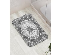 Коврик противоскользящий JoyArty "Тропический компас" для ванной, сауны, бассейна, bath_16736