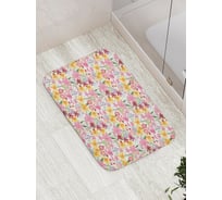Коврик противоскользящий JoyArty "Цветочные узоры" для ванной, сауны, бассейна, bath_16660