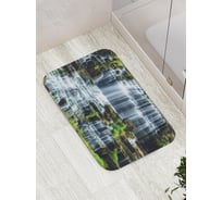 Коврик противоскользящий JoyArty "Ступенчатый длинный водопад" для ванной, сауны, бассейна, bath_16287