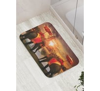 Коврик противоскользящий JoyArty "Тайландские слоны" для ванной, сауны, бассейна, bath_16619