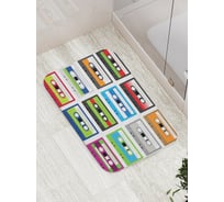 Коврик противоскользящий JoyArty "Пленочные кассеты" для ванной, сауны, бассейна, bath_16793