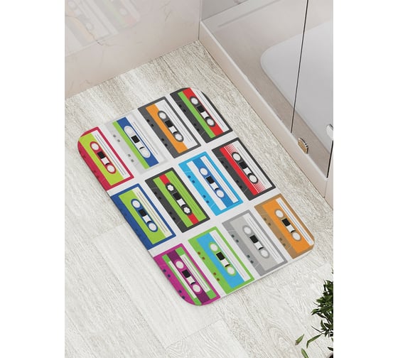 Коврик противоскользящий JoyArty "Пленочные кассеты" для ванной, сауны, бассейна, bath_16793 1
