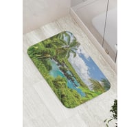 Коврик противоскользящий JoyArty "Озеро посреди тропиков" для ванной, сауны, бассейна, bath_16258