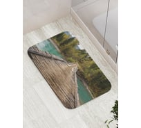 Коврик противоскользящий JoyArty "Деревянный речной мост" для ванной, сауны, бассейна, bath_17485