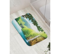Коврик противоскользящий JoyArty "Река с водопадами" для ванной, сауны, бассейна, bath_20938
