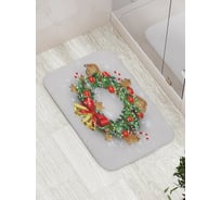 Коврик противоскользящий JoyArty "Колокольчики на венке" для ванной, сауны, бассейна, bath_21508