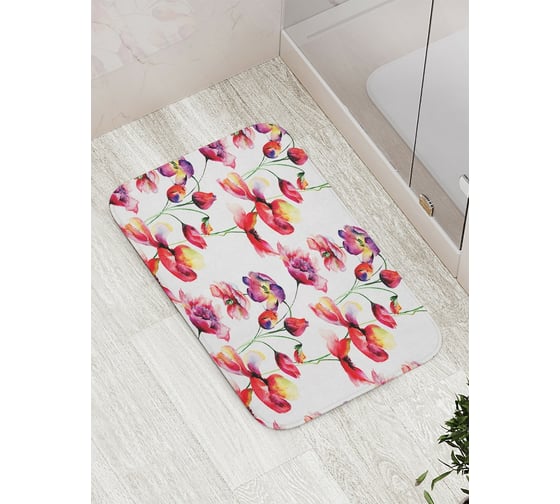 Коврик противоскользящий JoyArty "Цветы жизни" для ванной, сауны, бассейна, bath_17735 1