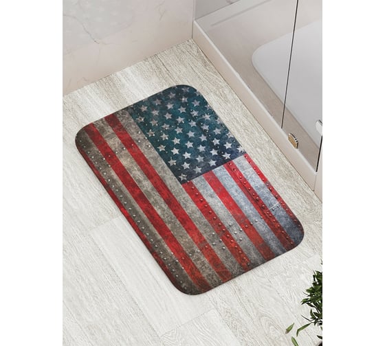 Коврик противоскользящий JoyArty "Железный флаг" для ванной, сауны, бассейна, bath_20711 1