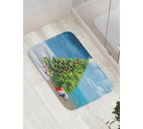 Коврик противоскользящий JoyArty "Наряженная елка" для ванной, сауны, бассейна, bath_21479