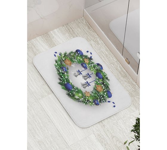 Коврик противоскользящий JoyArty "Игрушечный венок" для ванной, сауны, бассейна, bath_21511 1