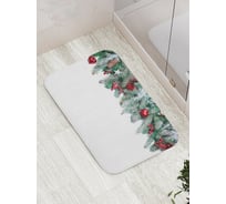 Коврик противоскользящий JoyArty "Еловая ветка с игрушками" для ванной, сауны, бассейна, bath_20311
