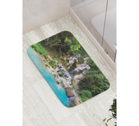 Коврик противоскользящий JoyArty "Водопадный шум" для ванной, сауны, бассейна, bath_21810