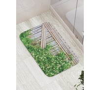 Коврик противоскользящий JoyArty "Заросший забор" для ванной, сауны, бассейна, bath_21654