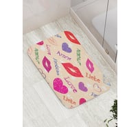 Коврик противоскользящий JoyArty "Любовь на разных языках" для ванной, сауны, бассейна, bath_2920