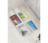 Коврик противоскользящий JoyArty "Четыре поры года" для ванной, сауны, бассейна, bath_2937