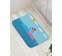 Коврик противоскользящий JoyArty "Влюбленные киты" для ванной, сауны, бассейна, bath_21930