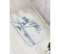 Коврик противоскользящий JoyArty "Прибытие на остров" для ванной, сауны, бассейна, bath_2791
