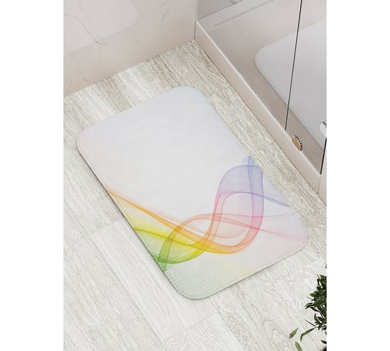 Коврик противоскользящий JoyArty "Волна градиента" для ванной, сауны, бассейна, bath_22231 1
