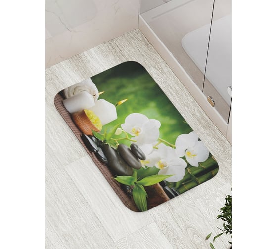 Коврик противоскользящий JoyArty "Заженные свечи" для ванной, сауны, бассейна, bath_21855 1