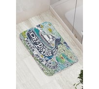 Коврик противоскользящий JoyArty "Не прекращай исследования" для ванной, сауны, бассейна, bath_21931