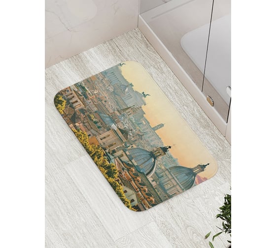 Коврик противоскользящий JoyArty "Старинный город" для ванной, сауны, бассейна, bath_244897 1