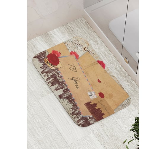 Коврик противоскользящий JoyArty "Наша любовь к тебе" для ванной, сауны, бассейна, bath_2933 1