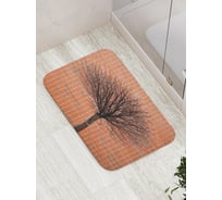 Коврик противоскользящий JoyArty "Дерево на кирпиче" для ванной, сауны, бассейна, bath_2277