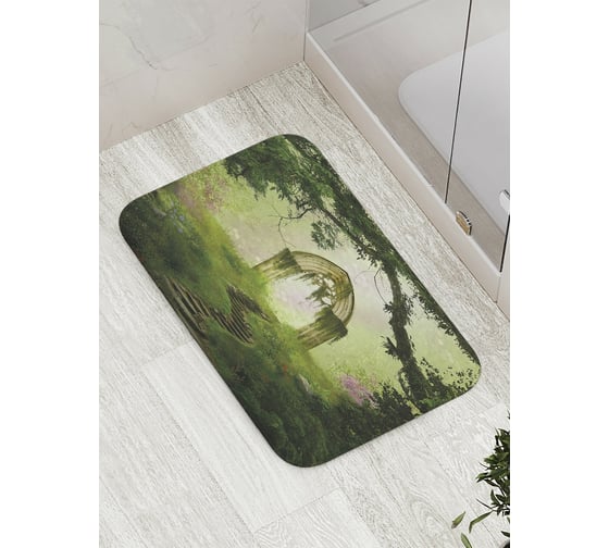 Коврик противоскользящий JoyArty "Арка в лесу" для ванной, сауны, бассейна, bath_32595 1