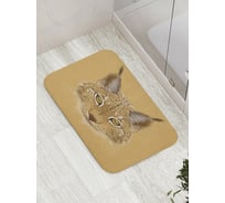 Коврик противоскользящий JoyArty "Портрет рыси" для ванной, сауны, бассейна, bath_32400