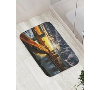 Коврик противоскользящий JoyArty "Городской трафик на закате" для ванной, сауны, бассейна, bath_31607