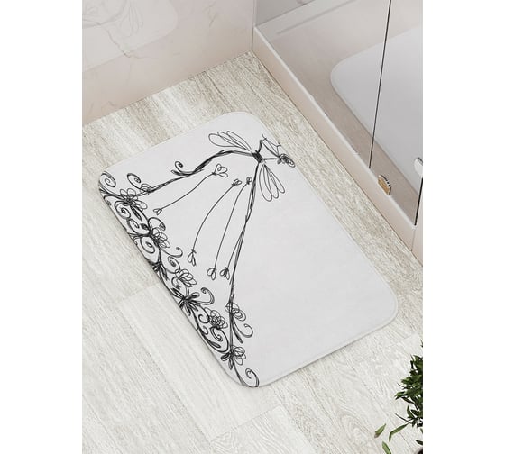 Коврик противоскользящий JoyArty "Желаемое платье" для ванной, сауны, бассейна, bath_3167 1