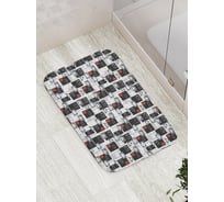 Коврик противоскользящий JoyArty "Геометрический узор" для ванной, сауны, бассейна, bath_3280