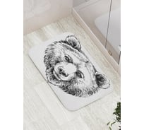 Коврик противоскользящий JoyArty "Эскиз медведя" для ванной, сауны, бассейна, bath_30837